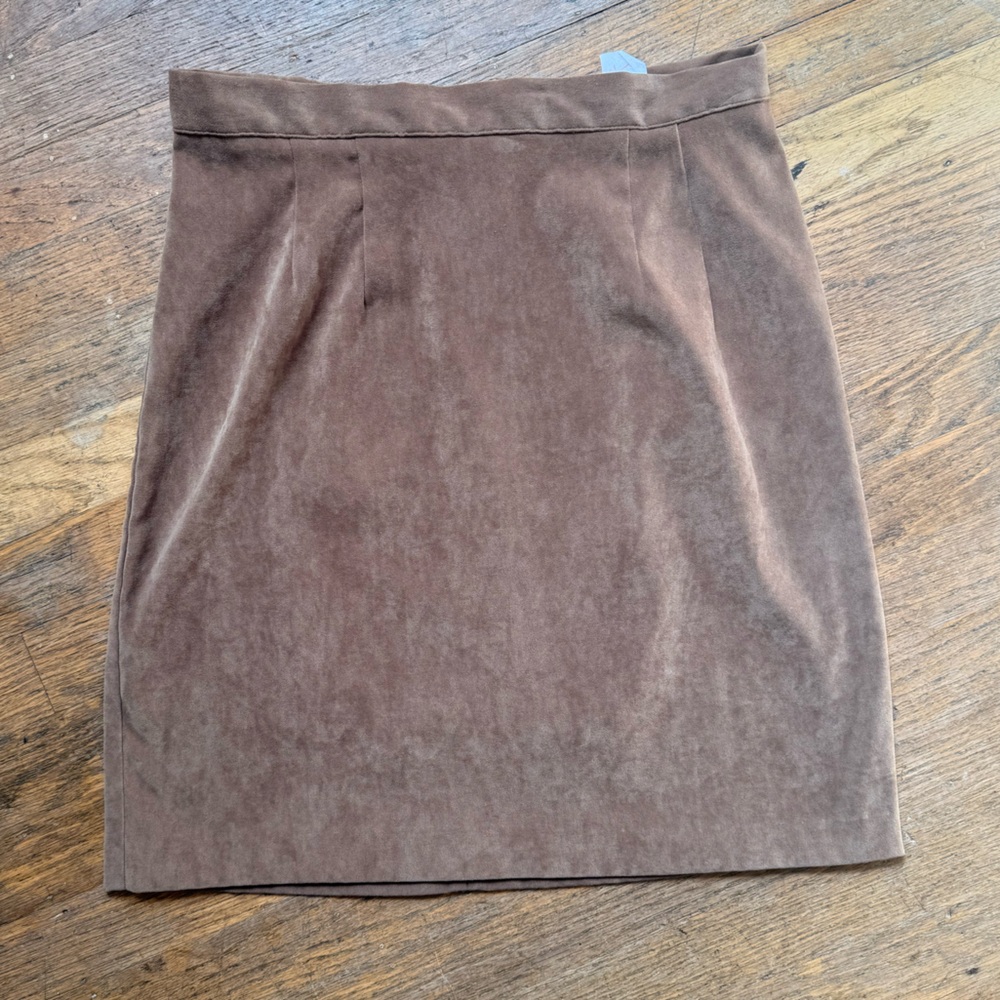 Cute Faux Suede Miniskirt